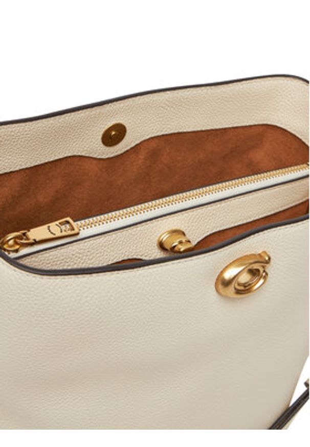 Coach Torebka Willow CW624 Biały. Kolor: biały. Materiał: skórzane