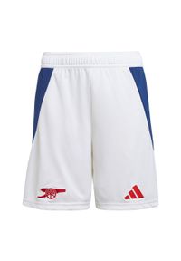 Adidas - Szorty Arsenal 24/25 Home Kids. Kolor: biały. Materiał: materiał