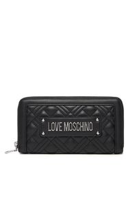 Love Moschino - LOVE MOSCHINO Duży Portfel Damski JC5600PP1NLA000B Czarny. Kolor: czarny. Materiał: skóra