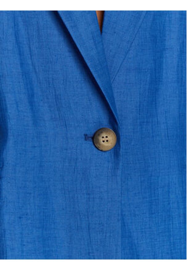 KAOS Kamizelka RP1MR063 Niebieski Regular Fit. Kolor: niebieski. Materiał: len