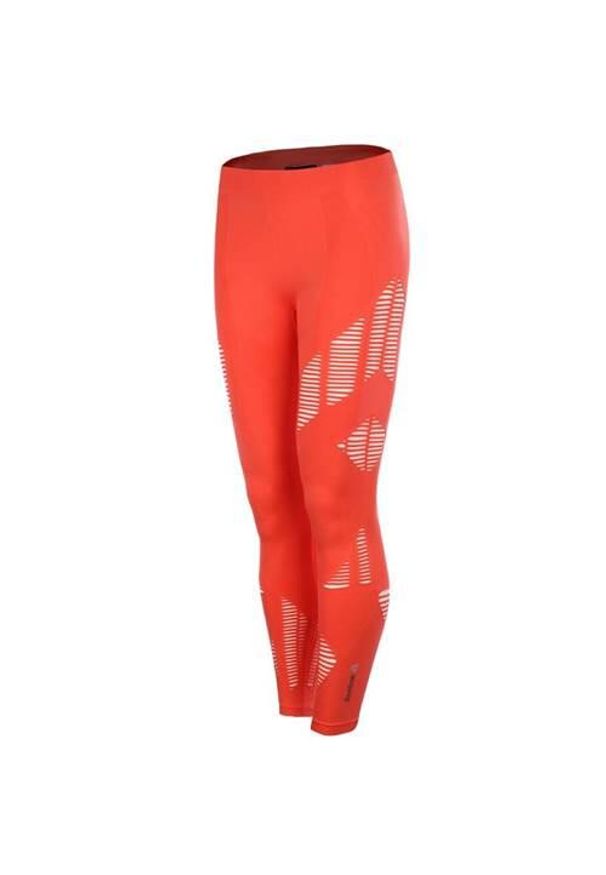 Spodnie do biegania damskie Reebok Seamless. Kolor: czerwony. Sport: bieganie