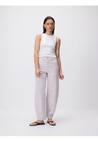 Reserved - Jeansy barrel leg - różowy. Kolor: różowy #1