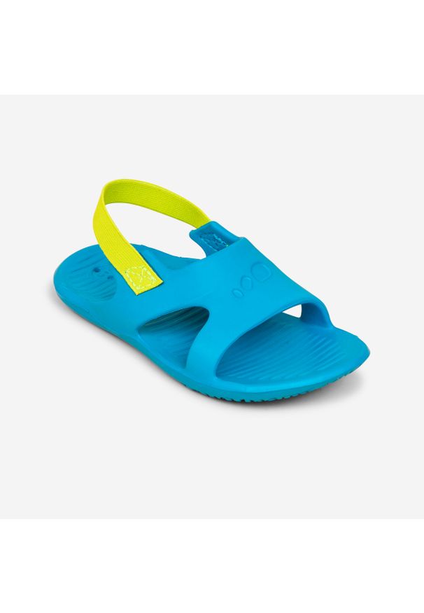 NABAIJI - Sandały basenowe dla dzieci Nabaiji 100 Basic. Okazja: na plażę. Kolor: niebieski, zielony, żółty, wielokolorowy. Wzór: gładki. Styl: sportowy
