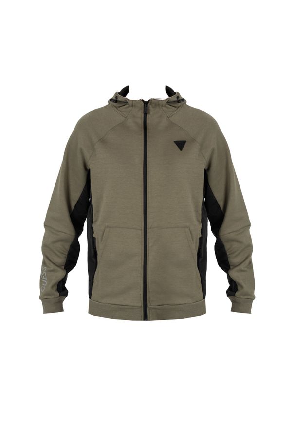 Guess Bluza "Remy" | X3GQ01K9PM0 | Mężczyzna | Khaki. Okazja: na co dzień. Kolor: brązowy. Materiał: poliester, bawełna. Wzór: aplikacja, nadruk. Styl: klasyczny, elegancki, casual