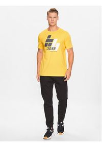 BOSS - Boss T-Shirt 50495700 Żółty Regular Fit. Kolor: żółty. Materiał: bawełna #4