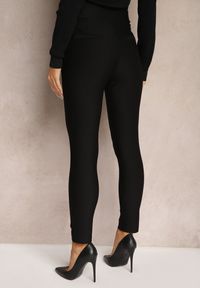 Renee - Czarne Spodnie Skinny z Gumką w Talii Fessiliae. Kolor: czarny #3