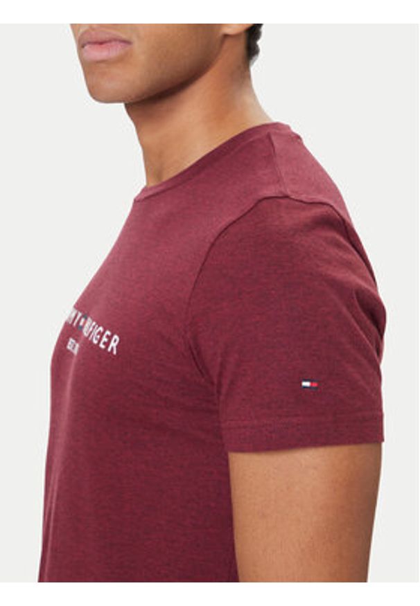 TOMMY HILFIGER - Tommy Hilfiger T-Shirt Logo MW0MW11797 Czerwony Regular Fit. Kolor: czerwony. Materiał: bawełna