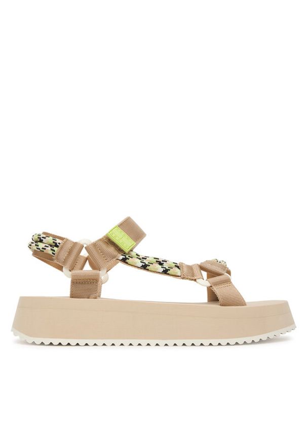 Tommy Jeans Sandały Tjw Eva Rope Sandal EN0EN02970 Beżowy. Kolor: beżowy. Materiał: materiał