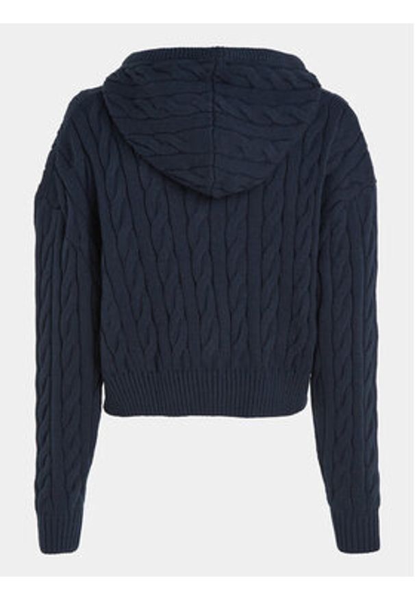 Tommy Jeans Sweter Center Flag DW0DW16528 Granatowy Regular Fit. Kolor: niebieski. Materiał: syntetyk