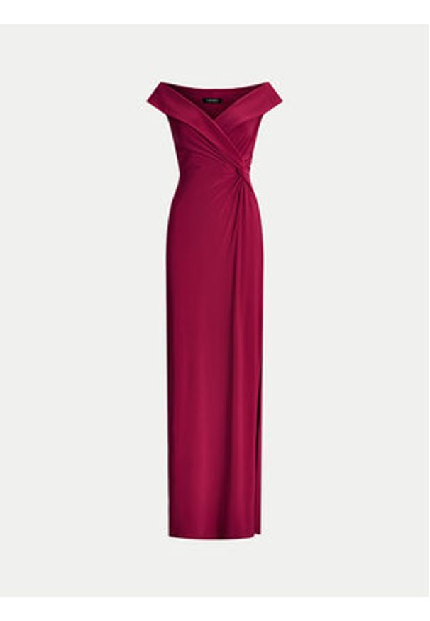 Lauren Ralph Lauren Sukienka wieczorowa 253863940017 Różowy Slim Fit. Kolor: różowy. Materiał: syntetyk. Styl: wizytowy