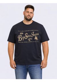 Big-Star - Koszulka męska z nadrukiem z linii Authentic granatowa Eller 403. Kolor: niebieski. Materiał: bawełna. Wzór: nadruk. Styl: vintage, klasyczny #3