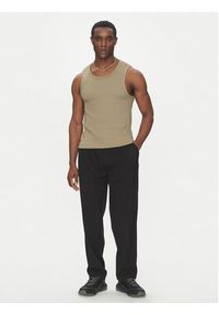 Hugo - HUGO Tank top Dapota 50542089 Brązowy Slim Fit. Kolor: brązowy. Materiał: bawełna #3