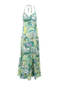 Born2be - Zielona Sukienka Hyriope. Kolor: zielony. Materiał: wiskoza. Długość rękawa: bez rękawów. Wzór: nadruk. Sezon: lato. Długość: maxi #5