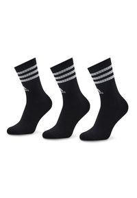 Adidas - adidas Skarpety długie 3-Stripes Cushioned Crew Socks 3 Pairs IC1321 Czarny. Kolor: czarny. Materiał: bawełna