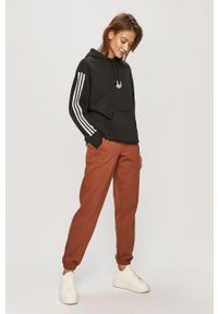 adidas Originals - Spodnie. Kolor: brązowy. Materiał: bawełna, poliester, dzianina. Wzór: gładki #2