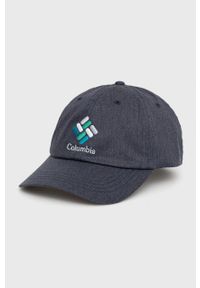 columbia - Columbia czapka kolor granatowy z aplikacją. Kolor: niebieski. Wzór: aplikacja