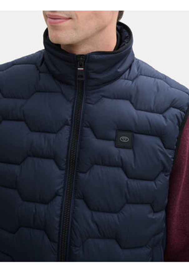 Tom Tailor Kamizelka 1044088 Granatowy Regular Fit. Kolor: niebieski. Materiał: syntetyk