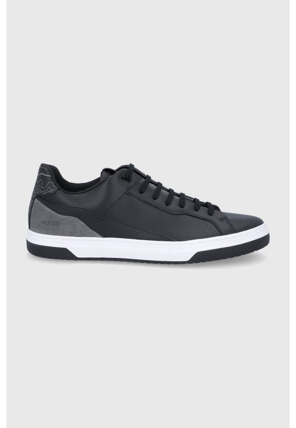 Hugo Buty kolor czarny. Zapięcie: sznurówki. Kolor: czarny. Materiał: guma