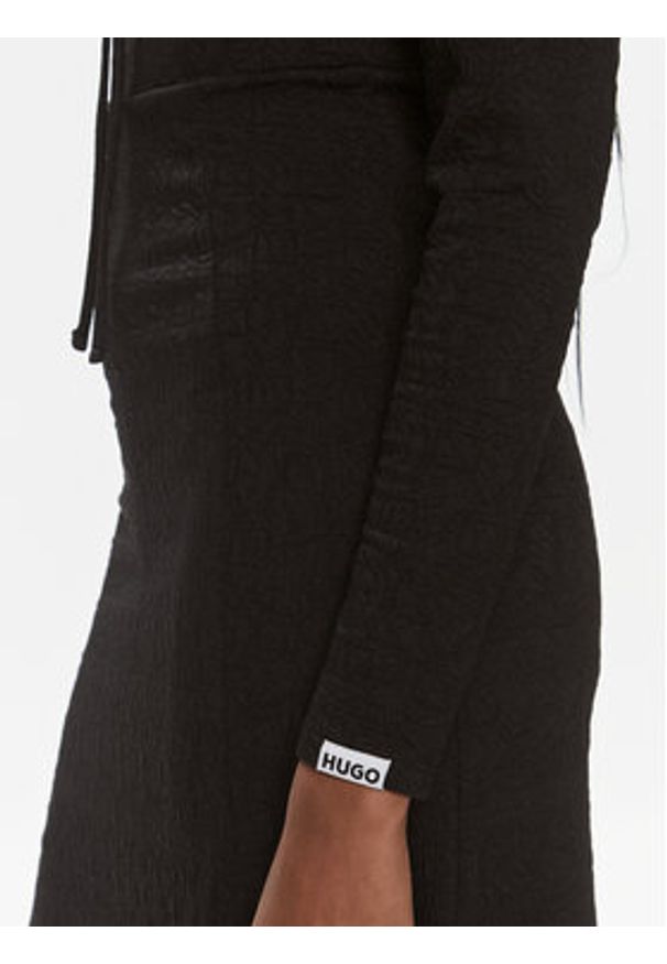 Hugo - HUGO Sukienka codzienna Navenda 50508645 Czarny Regular Fit. Okazja: na co dzień. Kolor: czarny. Materiał: syntetyk. Typ sukienki: proste. Styl: casual
