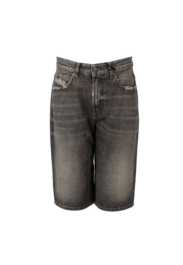 Diesel Szorty "De-Lily" | A04747-09A81 | Kobieta | Czarny, Grafitowy. Okazja: na co dzień, na spacer. Kolor: szary, wielokolorowy, czarny. Materiał: bawełna. Długość: długie. Sezon: lato. Styl: casual, elegancki