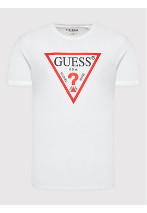 Guess T-Shirt M2GI68 KBA60 Biały Regular Fit. Kolor: biały. Materiał: bawełna