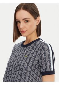 Lacoste T-Shirt TF3244 Granatowy Slim Fit. Kolor: niebieski. Materiał: bawełna, syntetyk #5