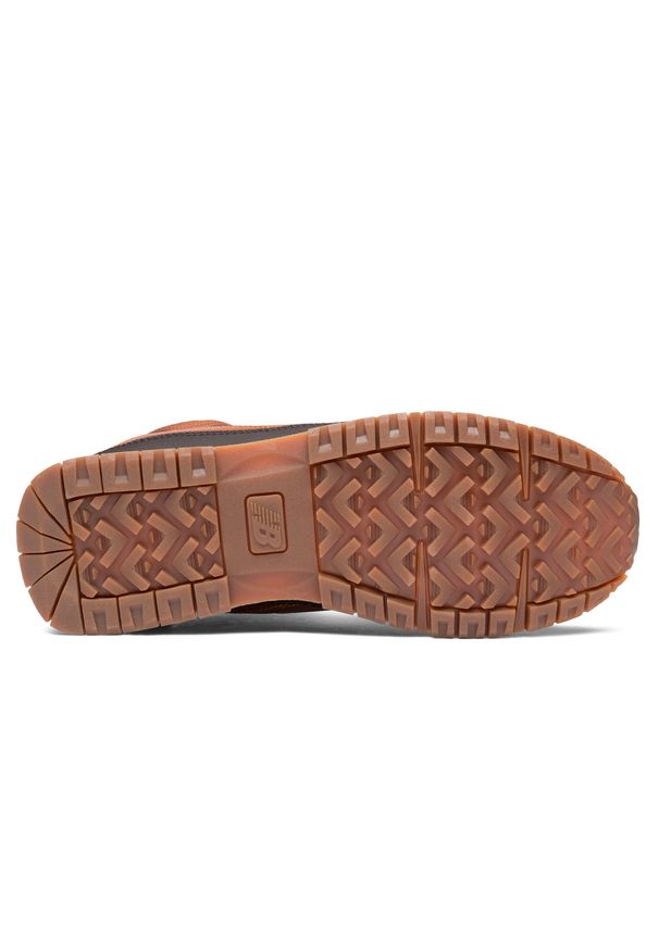 Buty zimowe męskie New Balance H754LFT - brązowe. Okazja: na co dzień. Kolor: brązowy. Materiał: futro, skóra. Szerokość cholewki: normalna. Sezon: zima