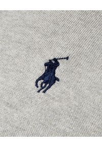 Ralph Lauren - RALPH LAUREN - Szara bluza z suwakiem. Typ kołnierza: polo, golf. Kolor: szary. Materiał: prążkowany. Wzór: haft #4