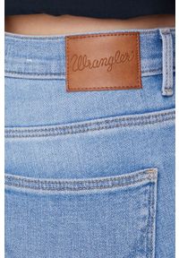 Wrangler jeansy HIGH RISE SKINNY BEACH BABY damskie high waist. Stan: podwyższony. Kolor: niebieski #2