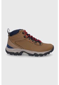 columbia - Columbia buty Newton Ridge Plus II męskie kolor brązowy. Nosek buta: okrągły. Zapięcie: sznurówki. Kolor: brązowy