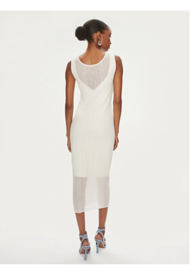 Pinko Sukienka codzienna Dune 103540 A1ND Écru Slim Fit. Okazja: na co dzień. Materiał: syntetyk. Typ sukienki: proste. Styl: casual