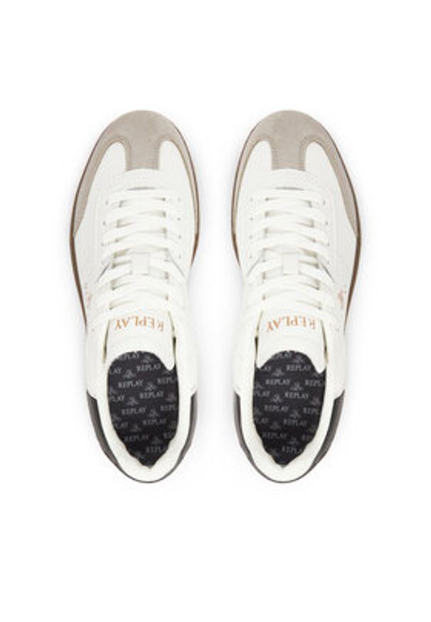 Replay - REPLAY Sneakersy GWSD8.000.C0003L Biały. Kolor: biały. Materiał: skóra