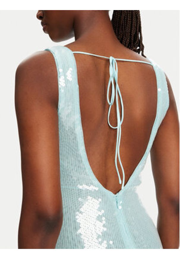 BARDOT - Bardot Sukienka koktajlowa Isha Sequin 59272DB Turkusowy Slim Fit. Kolor: turkusowy. Materiał: syntetyk. Styl: wizytowy