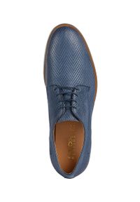 Geox - Półbuty skórzane. Nosek buta: okrągły. Zapięcie: sznurówki. Kolor: niebieski. Materiał: skóra #6