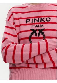 Pinko - PINKO Sweter 104679 A2EV ORZ Różowy Regular Fit. Kolor: różowy. Materiał: wełna #3