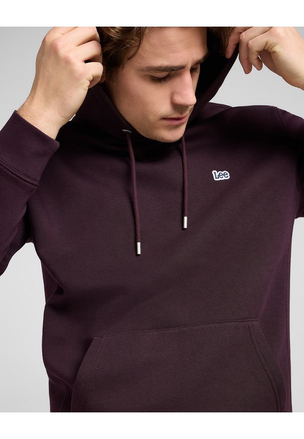 Lee - MESKA BLUZA LEE PLAIN HOODIE DEEP WINE 112371837