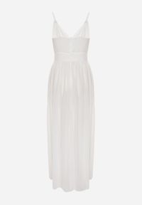 Born2be - Biała Rozkloszowana Sukienka Maxi na Ramiączkach z Majtkami Girma. Kolor: biały. Długość rękawa: na ramiączkach. Długość: maxi #7