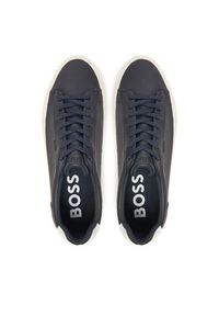 BOSS Sneakersy 50542114 Granatowy. Kolor: niebieski. Materiał: skóra #5