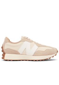 Buty New Balance MS327ASL - beżowe. Okazja: na co dzień. Kolor: beżowy. Materiał: guma, syntetyk, zamsz, materiał, skóra. Szerokość cholewki: normalna. Sport: turystyka piesza