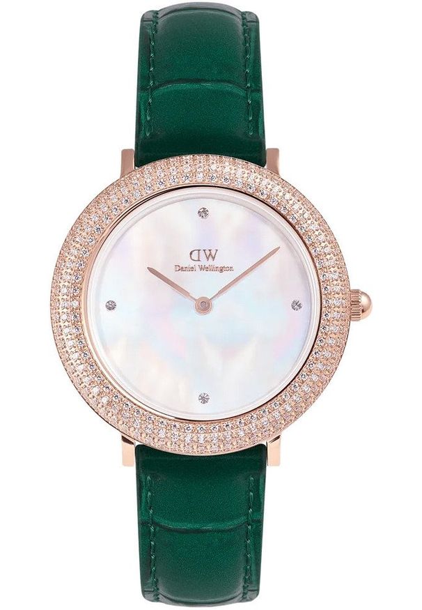 Zegarek damski Daniel Wellington DW00100826 CYRKONIE zielony. Kolor: zielony