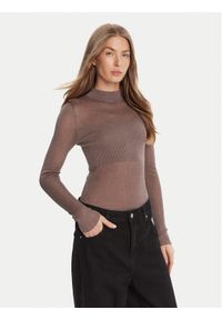Hugo - HUGO Sweter Slumy_B 50543045 Beżowy Slim Fit. Kolor: beżowy. Materiał: wiskoza