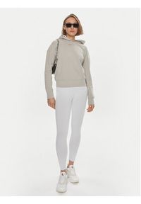 Calvin Klein Bluza Micro Logo K20K206631 Beżowy Relaxed Fit. Kolor: beżowy. Materiał: bawełna