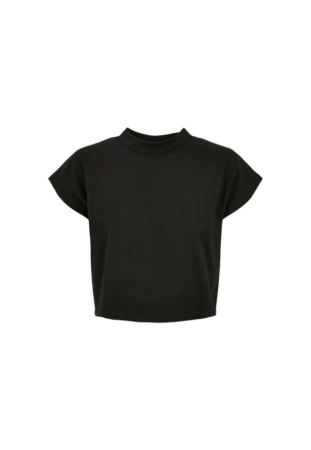 Urban Classics - Krótka Koszulka Damska. Kolor: czarny. Długość: krótkie. Sport: turystyka piesza