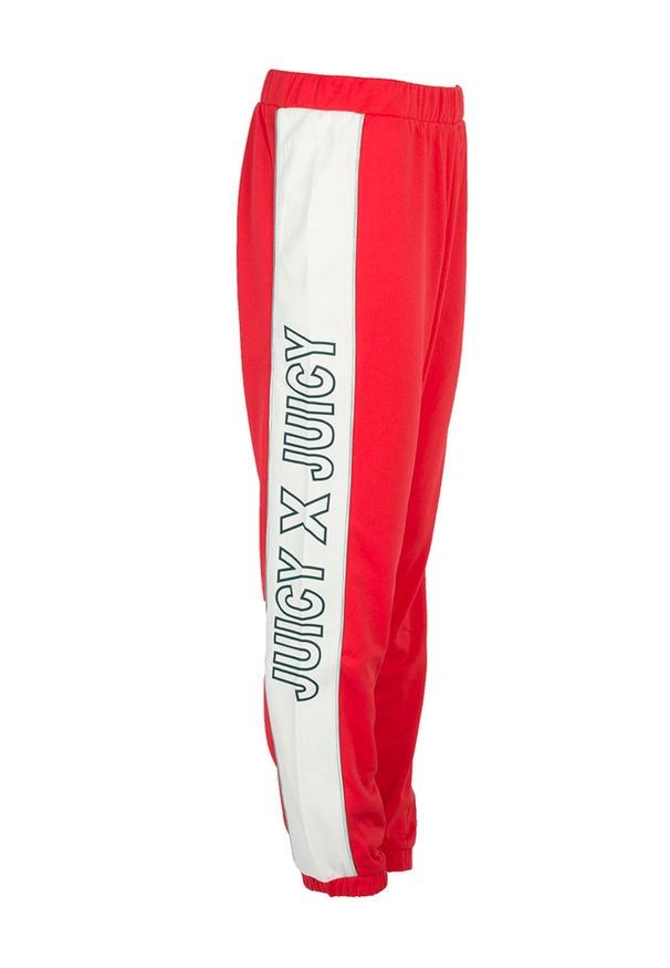 Juicy Couture Spodnie "Track" | JWTKB179665 | Track Pant | Kobieta | Czerwony. Okazja: na co dzień. Kolor: czerwony. Materiał: poliester. Wzór: nadruk. Styl: casual