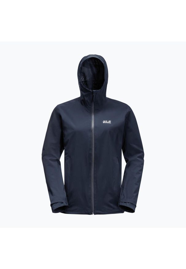 Kurtka hardshell damska Jack Wolfskin Pack & Go Shell. Kolor: niebieski. Materiał: hardshell