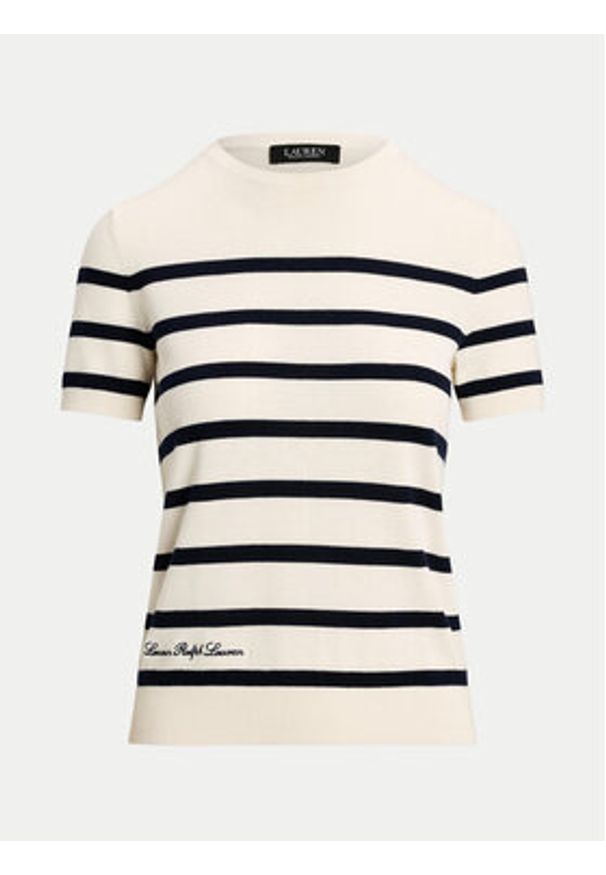 Lauren Ralph Lauren - LAUREN RALPH LAUREN Sweter 200961688002 Écru Regular Fit. Materiał: bawełna