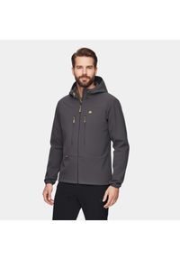 Kurtka męska softshell Alpinus Pourri. Kolor: szary. Materiał: softshell. Sport: turystyka piesza #1