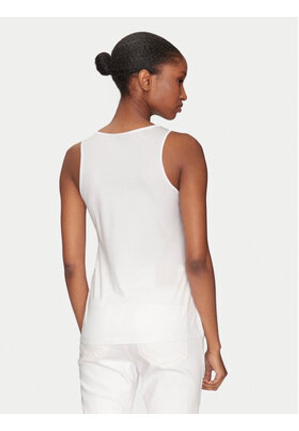 Marella Top Terzo 2513941124 Biały Slim Fit. Kolor: biały. Materiał: bawełna