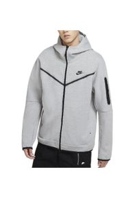 Bluza sportowa męska Nike Tech Fleece Hoodie FZ WR. Typ kołnierza: kaptur. Kolor: szary. Materiał: poliester, bawełna