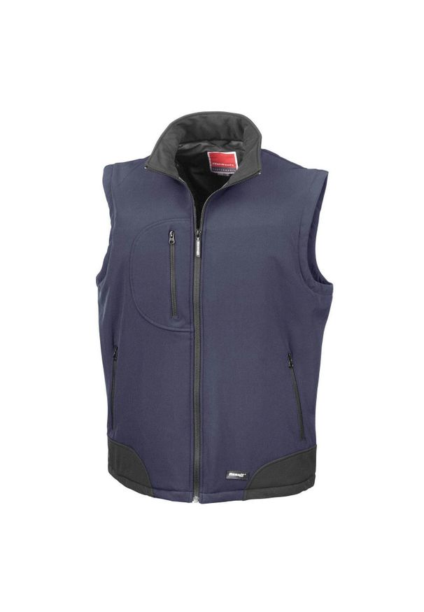 RESULT - Męska Oddychająca Kurtka Przeciwdeszczowa Softshell Bodywarmer. Kolor: wielokolorowy, niebieski, czarny. Materiał: softshell